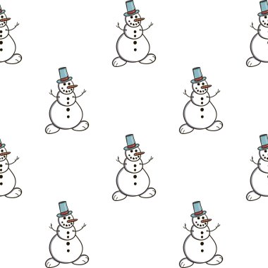 Kardan adamlarla Noel deseni