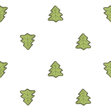 Yılbaşı ağaçları desen