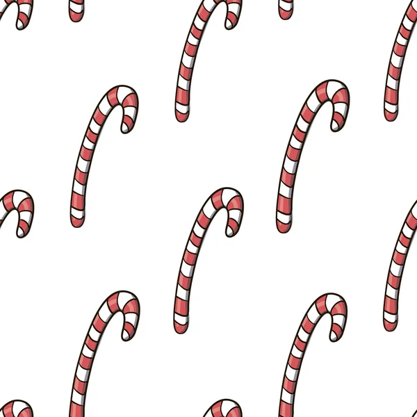 Muster von Weihnachtsbonbons — Stockvektor