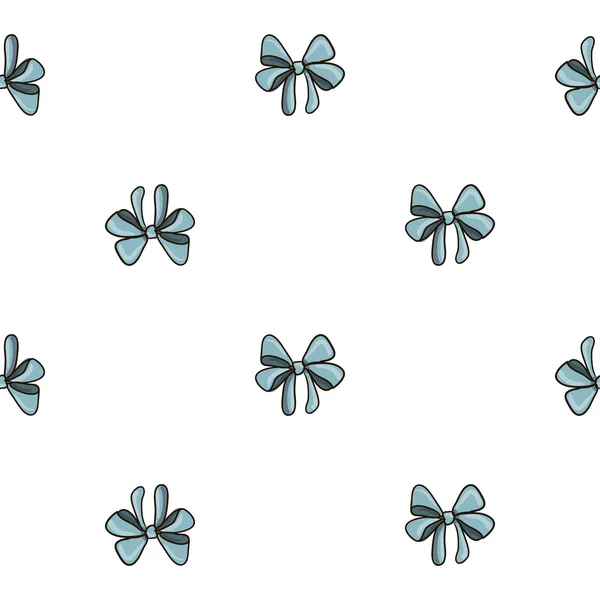 Синій декоративний візерунок луків — стоковий вектор