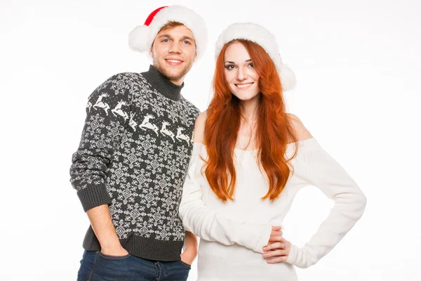 Noel hediye ile mutlu çift