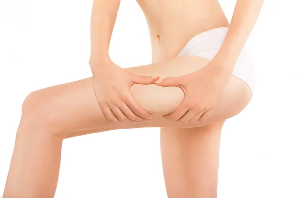 Kadın selülit cilt ayak üzerinde