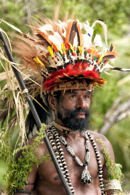 Papua Yeni Gine Korafe kabile savaşçı
