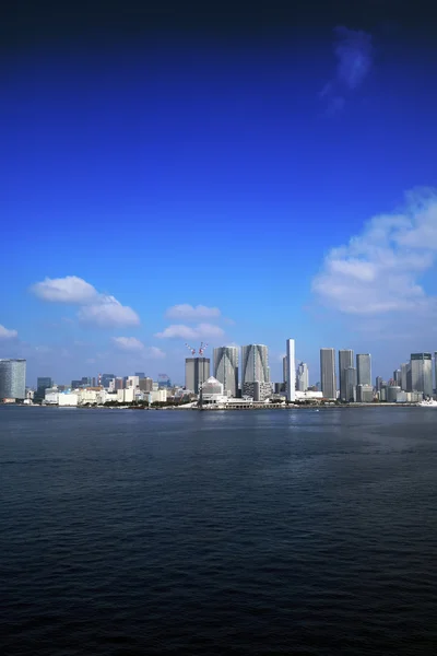Retrato cityscape baía de tokyo — Fotografia de Stock
