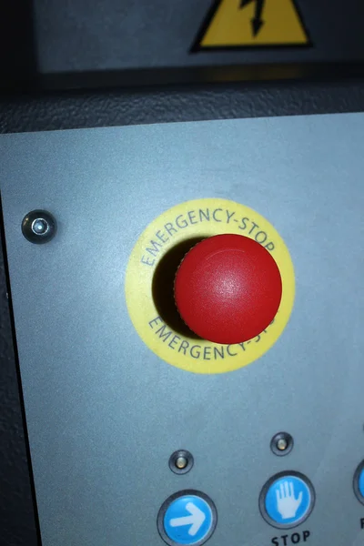 Jasny czerwony przycisk Stop — Zdjęcie stockowe