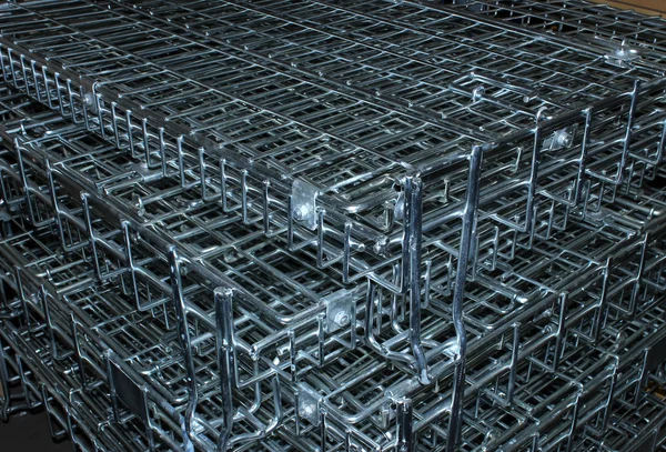 Stack Of Sliver Cages — Stock Photo, Image