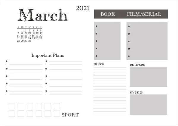 2021 Mart Planlamacısı