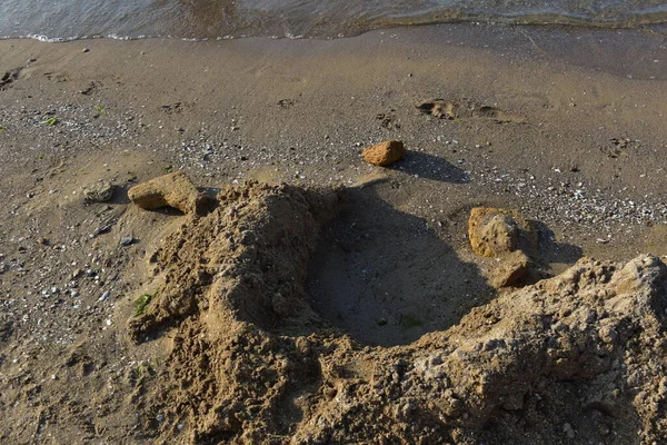 Concetto Spiaggia Sabbia Castello Sabbia — Foto Stock