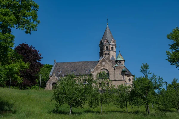 Frälsarens Kyrka Mirbach Solig Dag — Stockfoto