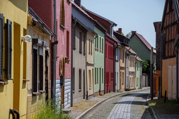 Красочные Дома Маленьком Балтийском Городке Барт — стоковое фото
