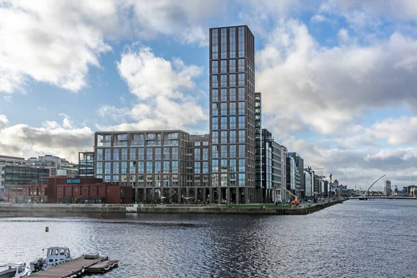 South Docks Area Dublins Dockland Dominated Here Capital Dock Complex — Stock Photo, Image