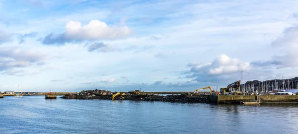 Howth Harbour Dublín Irlanda Donde Extiende Muelle Central Reclaman Tierras — Foto de Stock