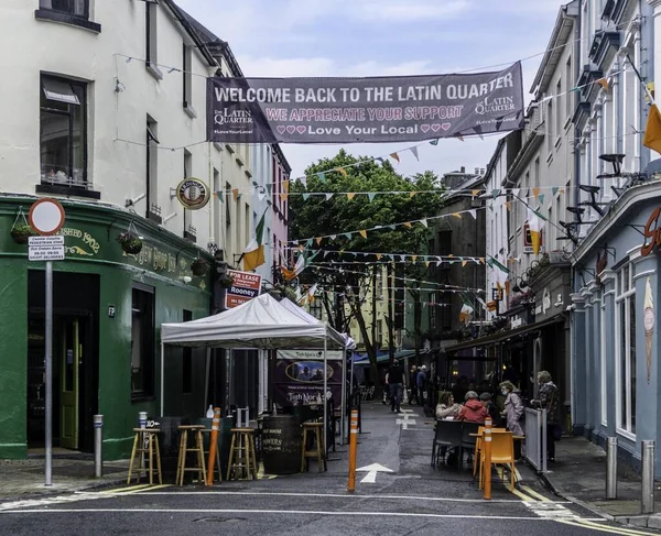 Essen Freien Latin Quarter Galway City Irland Ein Mittelalterlicher Teil — Stockfoto