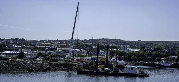 Stavební Práce Přístavišti Howth Harbour Dublin Irsko Dispozici Bude Nové — Stock fotografie