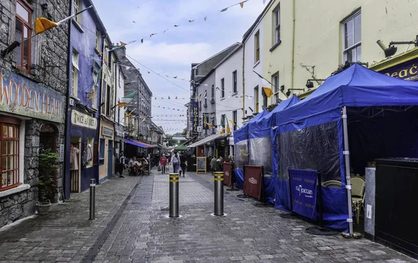 Quay Street Galway Irsko Srdci Latinské Čtvrti Města Stock Snímky