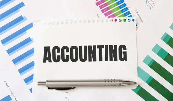 Card Text Accounting Diagram White Background — Stock Photo, Image