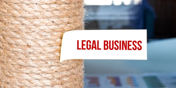 Gescheurd Bruin Papier Wit Oppervlak Met Tekst Legal Business — Stockfoto
