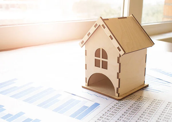Modelo Casa Para Concepto Financiación Fondos Hipotecarios Inversión Préstamo Hipotecario — Foto de Stock