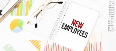 Beyaz not defteri, gözlük, grafik ve diyagramlarda Yeni Metinler.