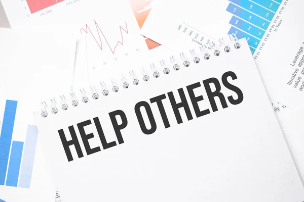 Help Others Text Paper Chart Background Pen — Stock Photo, Image