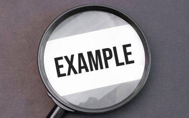 Objektif kullanarak kağıt üzerinde hedef sözcük.