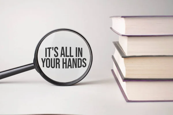 Yazı Hepsi Senin Ellerinde Kitaplar Öyle Çerik Harfleri Içeriği Pazarlama — Stok fotoğraf