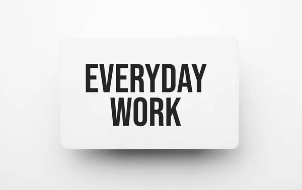 Καθημερινή Πινακίδα Εργασίας Στο Σημειωματάριο Στο Λευκό Backgound — Φωτογραφία Αρχείου