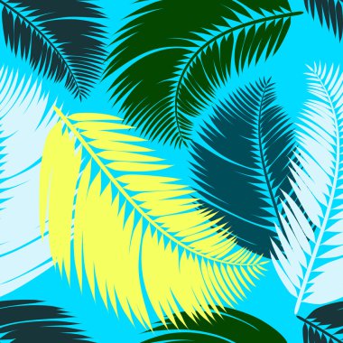 багатобарвної пальмового листя безшовні візерунком