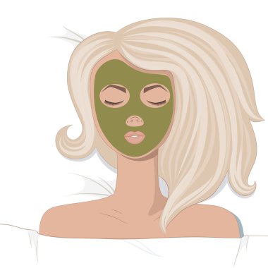 Genç kadın sahiptir spa uygulamaları