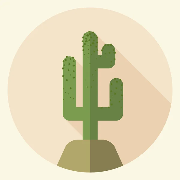 Flat design saguaro icon — Stock Vector