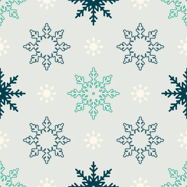 Copo de nieve patrón inconsútil invierno — Archivo Imágenes Vectoriales