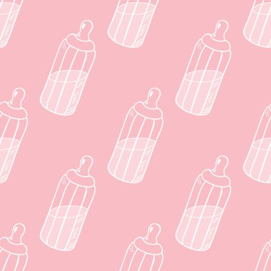 Şişe süt seamless modeli