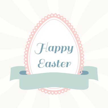 Kağıt şerit ile Paskalya yumurtası. Vintage tebrik kartı