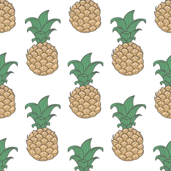 Geometric pineapple seamless pattern — Stock Vector