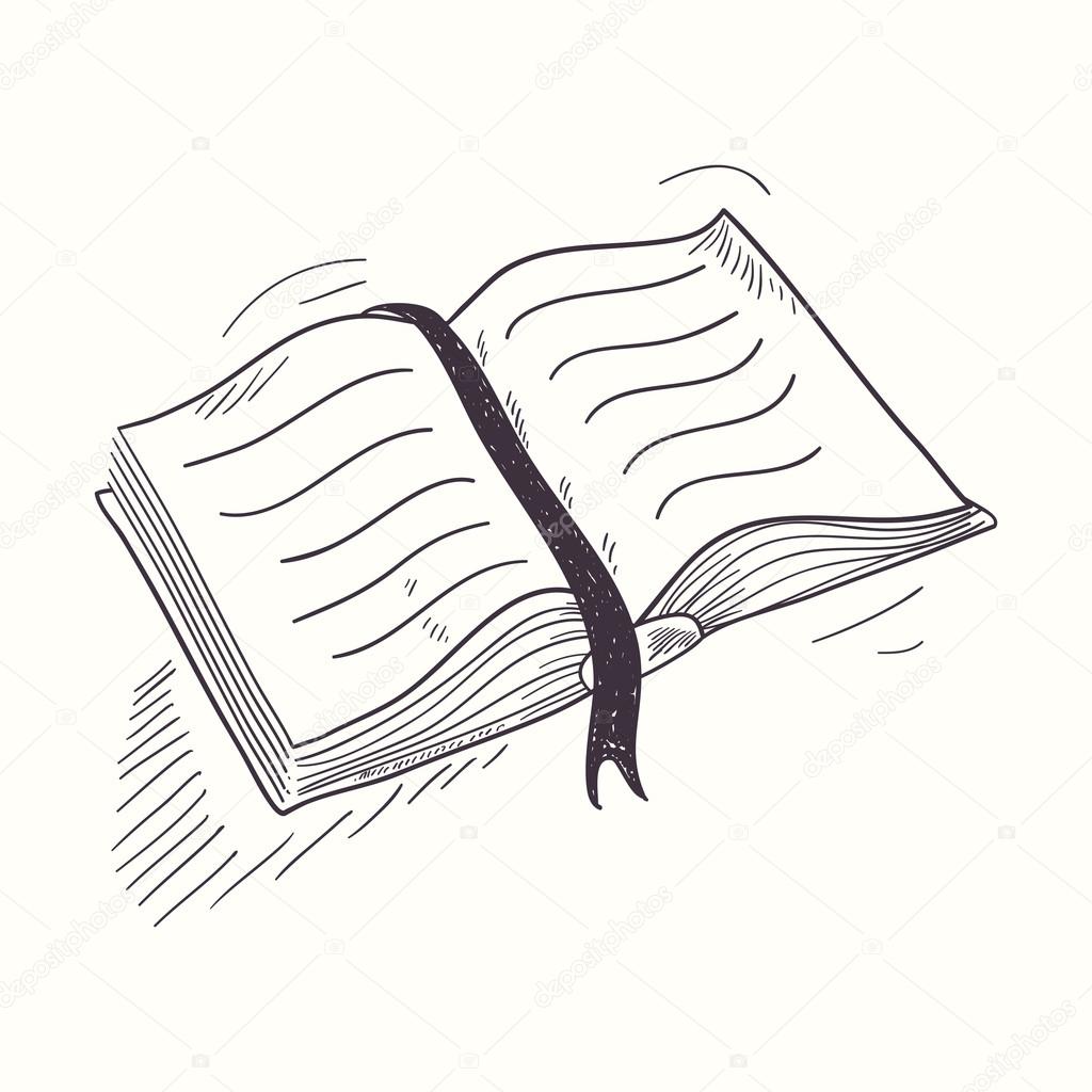 Sketched open book desktop icon