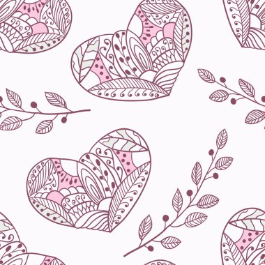 Doodle kalpler seamless modeli