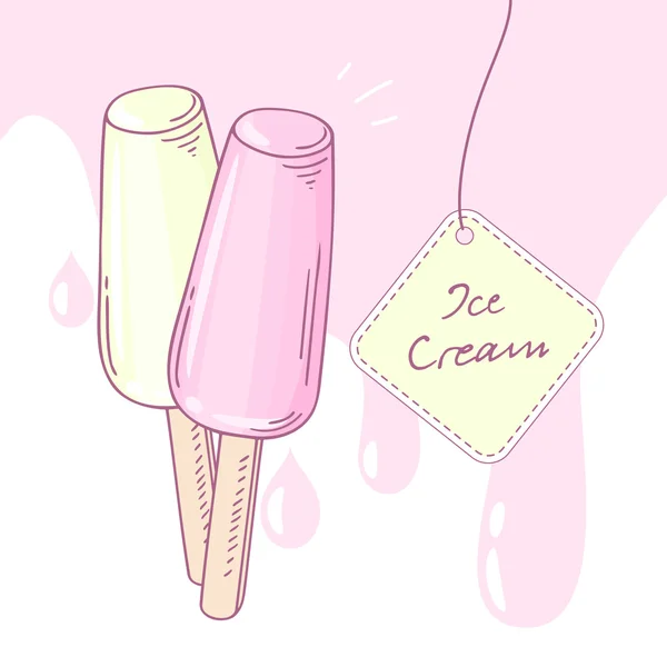 Фруктовое мороженое, выделенное в векторе — стоковый вектор
