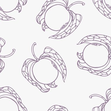 Anahat stili physalis ile stilize seamless modeli