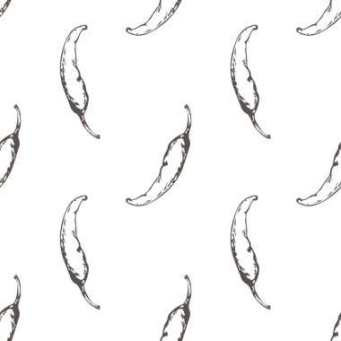 seamless pattern with chili peppers clipart