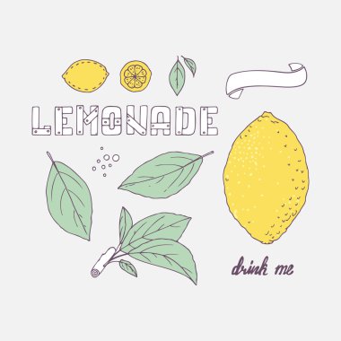 limonata ya da soda içecek ambalaj tasarımı.