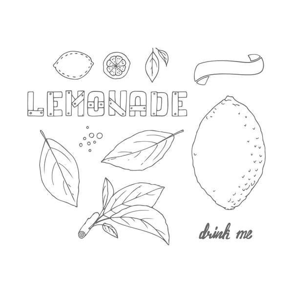 Diseño del paquete de limonada o soda . — Vector de stock