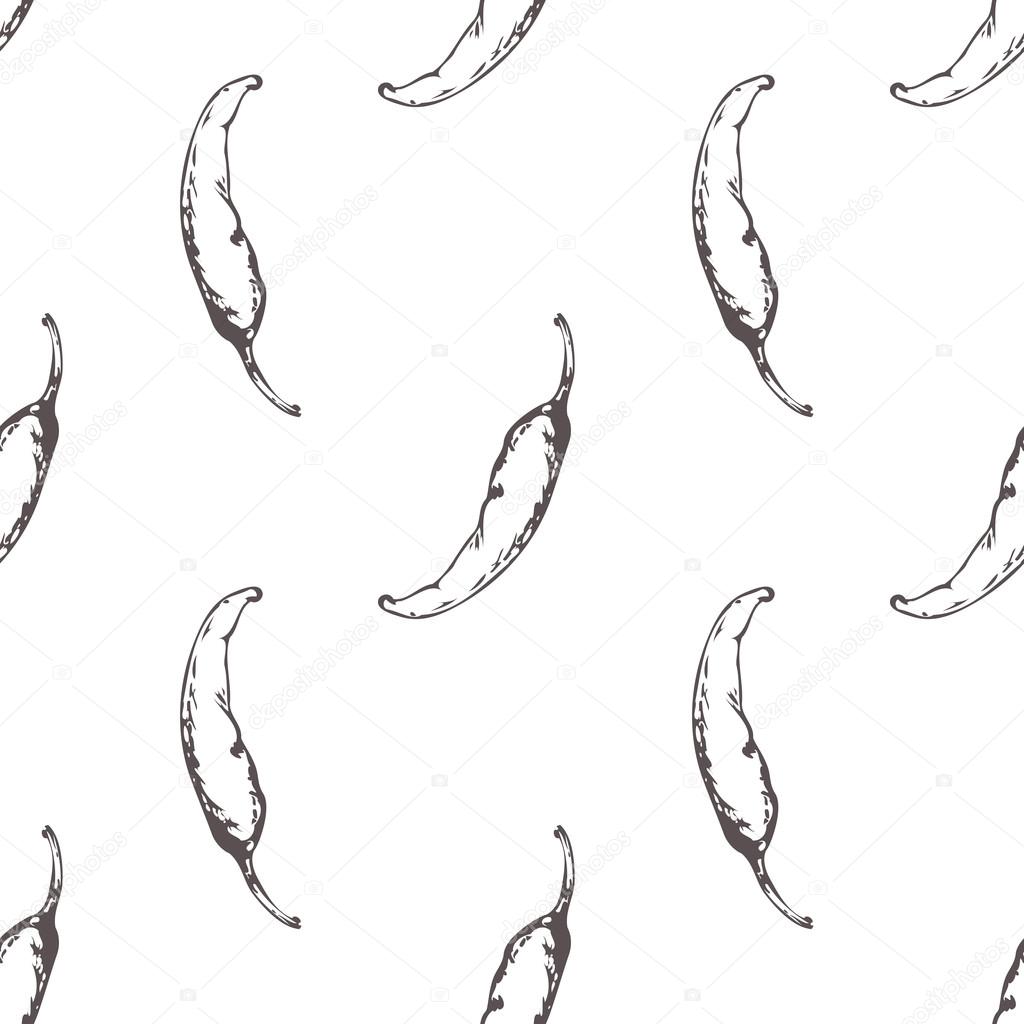 seamless pattern with chili peppers