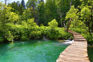 Yaya Köprüsü'nde Plitvica gölleri, Hırvatistan