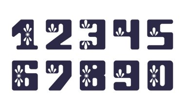 Dekorasyon ve tasarım için çiçek süslemeli yağlı rakamı ayarla