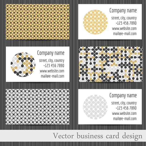 Vector set of business cards templates abstract background. — Stock Vector