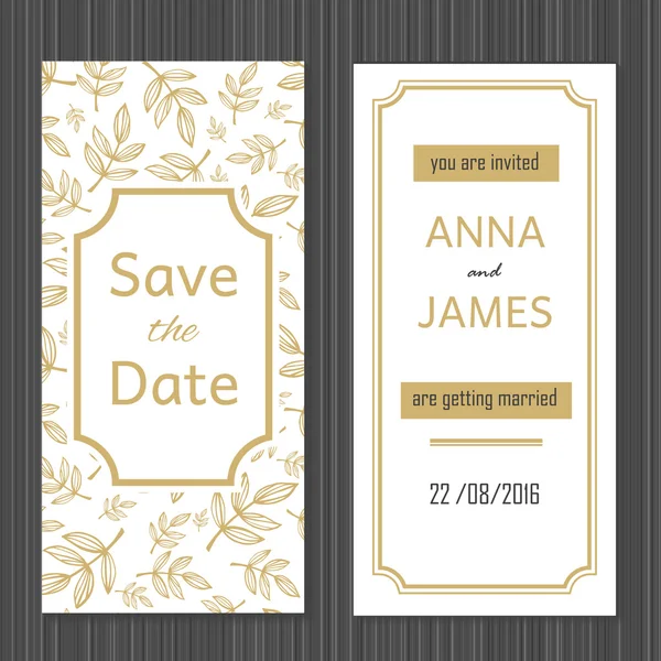 Invitation de mariage moderne avec un design abstrait . — Image vectorielle