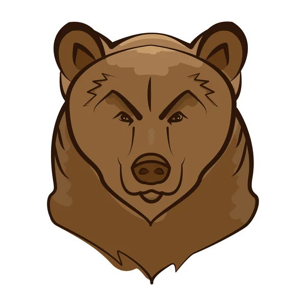 Bear Head Logo Mascot Emblem — Stock Vector