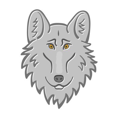 Kurt baş maskotu iyi çizgi film kurt