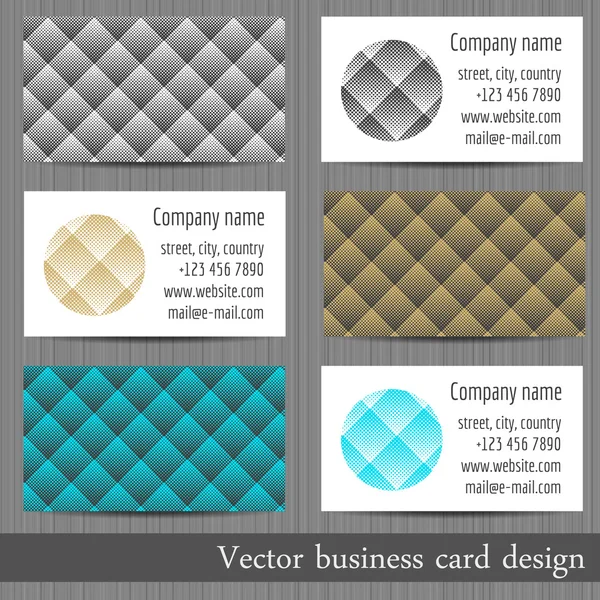 Vector set of business cards templates abstract background. — Stock Vector