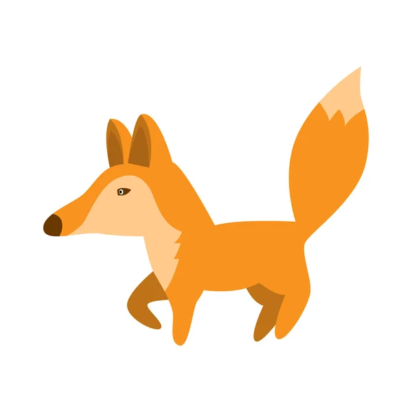 Vector lindo zorro. Dibuja a mano un lindo personaje para la ilustración infantil. Fox mascota de dibujos animados . — Archivo Imágenes Vectoriales